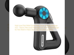 高レベルの痛みを和らげる静かな深組織療法マッサージ銃 - 首,背中,足,肩,体の痛みを和らげるための電気パーカッションマッサージ銃とパーソナルマッサージ機