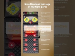 10つの振動頭 マッサージマット マットレス 脱ぎ取れる枕でリラックス