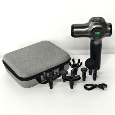 品質  Professional Powerful Massage Gun with 99-Speed and 8 Massage Heads LCD Touch Fascia Gun 工場