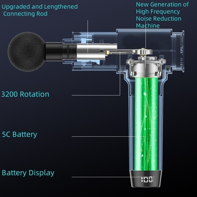 5 スピード 無線ハンマー マッサージ機 交換可能なバッテリー付き 手持ちのマッサージ銃