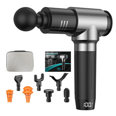 60dB LCDタッチスクリーン パーカッション マッサージ機 黒 充電可能なミニ マッサージ機